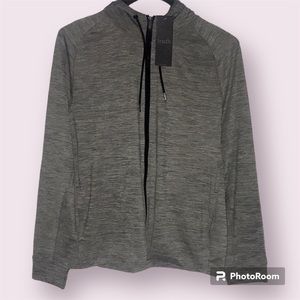 Men’s Full Zip Heather Grey Jacket Large NWT Truth by Republic